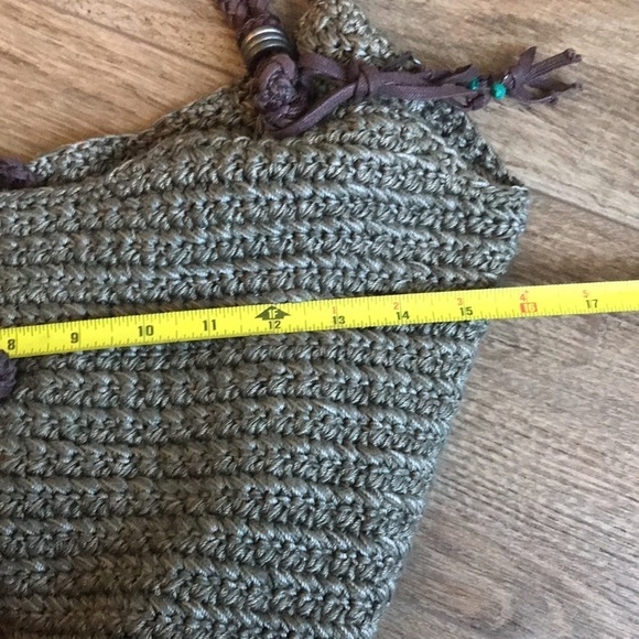 Sakroots | Double handle crochet shoulder bag. Boho hippie earthy rustic - Picture 12 of 14